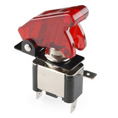 【COM-11310】Toggle Switch and Cover - Illuminated(Red)