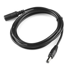 【COM-11707】Barrel Jack Extension Cable - M-F(6 ft)