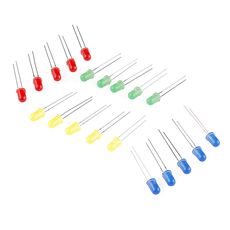 【COM-12062】LEDパック(5mm、赤/青/黄/緑 各5個入り)