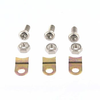 【ｽﾋﾟｰｶｰｵｻｴｶﾅｸﾞ】スピーカー抑え金具 3組 M3×7mm