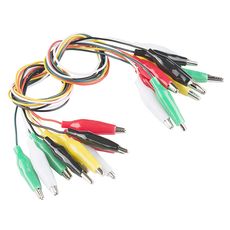 【PRT-12978】Alligator Test Leads - Multicolored(10 Pack)