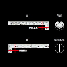 【10008】曲尺平ぴた シルバー 5寸 表裏同目