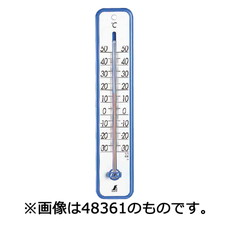 【48362】温度計 プラスチック製 30cm イエロー