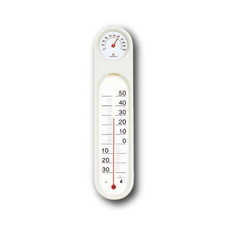【48927】温湿度計 PCオーバル ホワイト