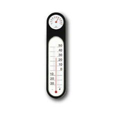 【48929】温湿度計 PCオーバル ブラック