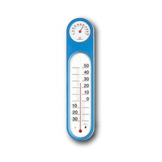 【48932】温湿度計 PCオーバルブルー