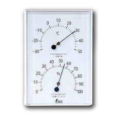 【70510】温湿度計 W-1 角型 ホワイト