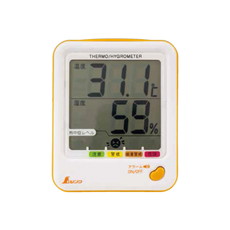 【73055】デジタル温湿度計D-1 熱中症注意 オレンジ