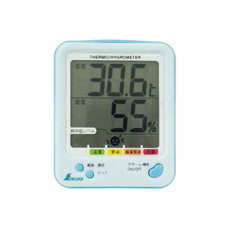 【73056】デジタル温湿度計D-2 高/低 熱中 アクア