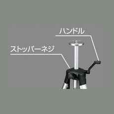 【81570】ストッパー三脚ハンドル式エレベーターA用