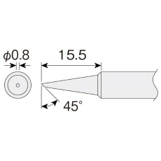 【HS-136】替こて先(C型)HS-26用 φ0.8