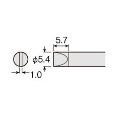 【HS-51D06】HS-51用ビット(D型)φ5.4/1.0