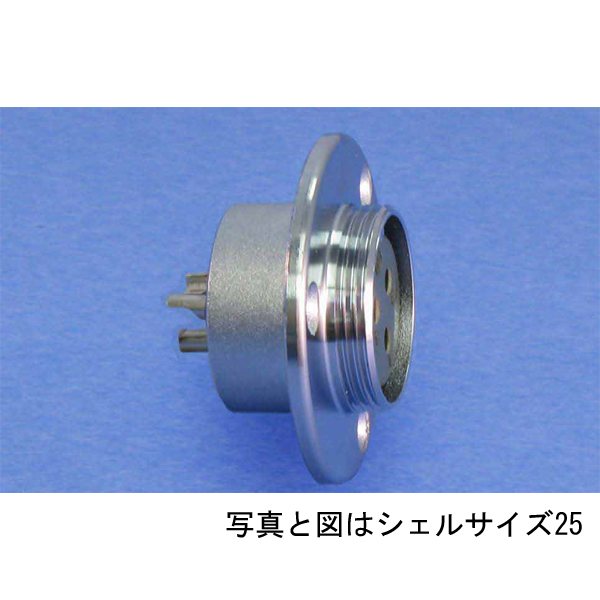 【NCS443RF】NCSレセプタクル(シェルΦ44・3極)B級品