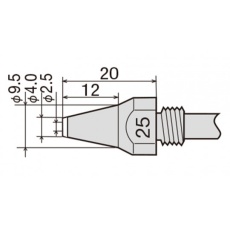 【TP-100N-25】TP-100用 替こて先