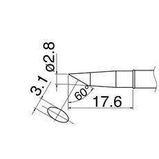 【T31-01BC28】こて先 2.8BC型・450℃ FX-1001用