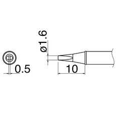 【T31-02D16】こて先 1.6D型・400℃ FX-1001用