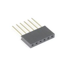 【GB-SPS-256P(L10)】ピンソケット [6ピン×1列] 2.54mmピッチ リード長10mm 基板用
