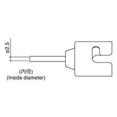 【N51-01】ノズル シングル φ2.5(内径)ホットエアー用