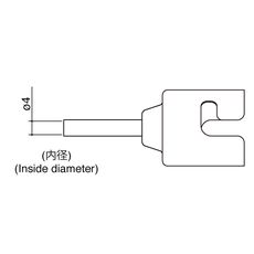 【N51-02】ノズル シングル φ4(内径)ホットエアー用