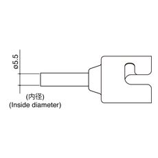 【N51-03】ノズル シングル φ5.5(内径)ホットエアー用