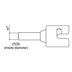 【N51-04】ノズル シングル φ7(内径)ホットエアー用