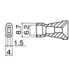 【N60-09】ノズル 6.2×1.5mm FR-400用