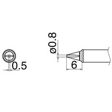 【T31-01WD08】こて先 0.8WD型 450℃ FX-1001用