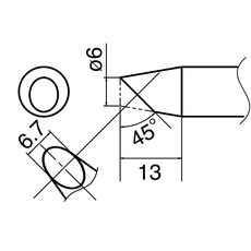 【T33-BC6】こて先 6BC型 FX-8002/FX-8003用
