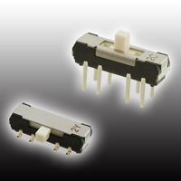 【CL-SB-12A-01】スライドスイッチ 1回路 2接点 J-リード 上部設定型 接点銀