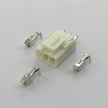 【ZL3963-3PS】ナイロンコネクター 4mm(3.96mm)ピッチ ストレート 3ピン(セット)