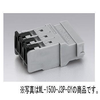 【ML-1500-J-2P-GY】【在庫処分セール】 2ピース型スクリューレス端子台(レセプタクル)5mmピッチ 5A 300V 2極