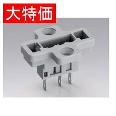 【ML-1500-UJ-3P-GY】【在庫処分セール】2ピース型スクリューレス端子台(はんだ付けレセプタクル ストレート)5mmピッチ 5A 300V 3極