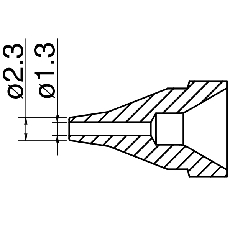 【N61-06】ノズル 1.3mm S型 FR-4101/FR-301用