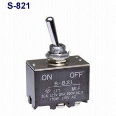 【S-821】大電流用小形トグルスイッチ ON-OFF 2極単投