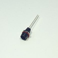 【DB-10-T-BW】LEDブラケット 凹型 本体色：黒 取付孔：φ6.1mm 白素子-赤色発光(旧仕様)