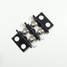 【ML-1765-2P】中継用ねじ式端子台 M3.5なべ小ねじ 11mmピッチ 2列 15A 250V 2極 はんだ付けラグ付き