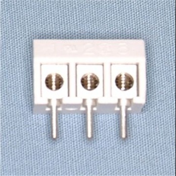 【ML-35-A-3P】基板用ねじ式端子台 M2.6(イモネジ)5.08mmピッチ 6A 125V 3極 ターミナルブロック(ライトアングル)