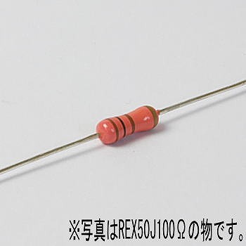 【REX50J100ｵｰﾑB】1/2Wオーディオ用カーボン抵抗 100Ω 茶黒茶金