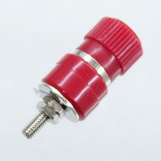 【TM051ｱｶ】ターミナル 赤 10.5φ穴 パネル用 絶縁型