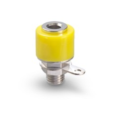 【TJ-563-Y】バナナジャック 4mm 取付孔φ9mm 黄