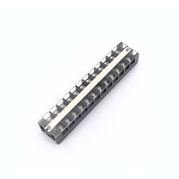 【ML-11-30F-12P】中継用ねじ式端子台 M5フリーねじ 15mmピッチ 2列 30A 250V 12極 カバー付き