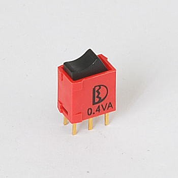 【4UD1-R1-2-M2-R-N-B】基板実装型超小型ロッカスイッチ 黒 ON-ON PC端子