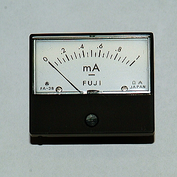 【FA38BDC1MA】パネルメーター アナログ電流計 DC1mA