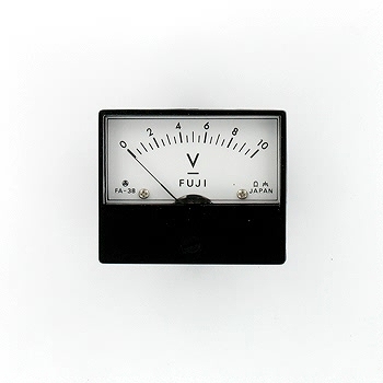 【FA38BDC10V】パネルメーター アナログ電圧計 DC10V