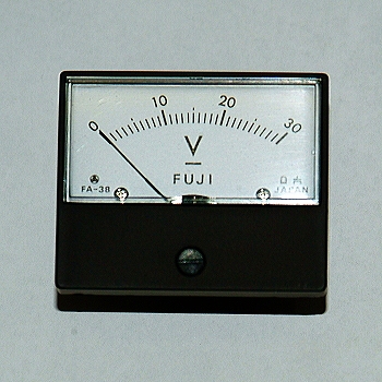 【FA38BDC30V】パネルメーター アナログ電圧計 DC30V