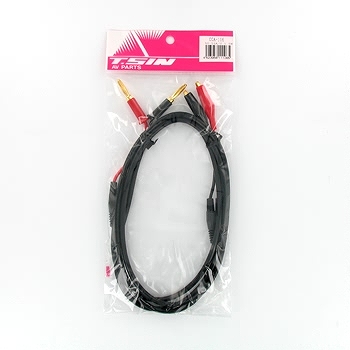 【CCA-106】同軸テストリード 1.5m RG-58A/U(50Ω)クリップ赤/黒(金メッキ)-バナナプラグ赤/黒(金メッキ)
