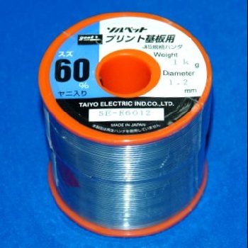 【SE-K6012】リール巻鉛入りはんだ Sn60％ 1kg φ1.2mm