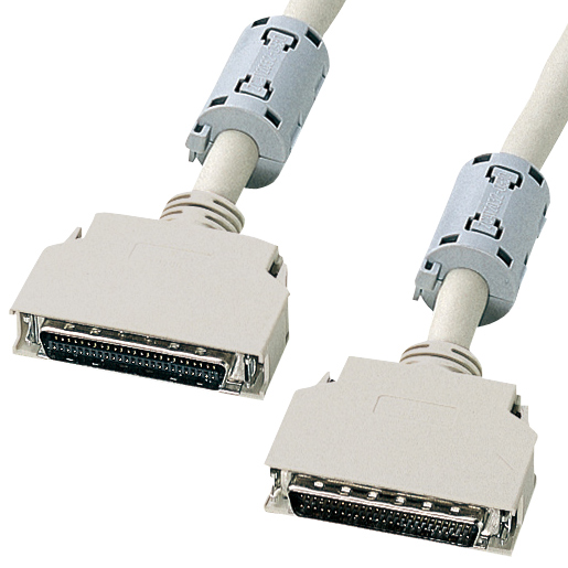 【KB-SHP2K】SCSIケーブル 2m セントロニクスハーフ 50pin オス-ピンタイプハーフ 50pin オス