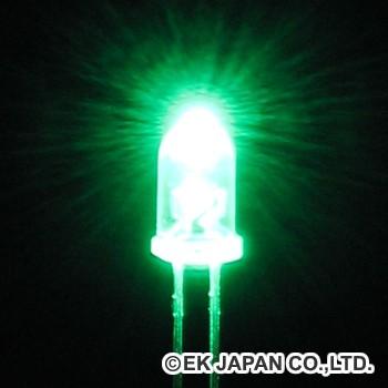 【LK-3PG】超高輝度LED(緑色・3mm・5個入)