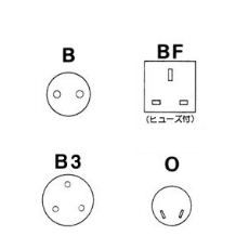 【AP-4】変換アダプタープラグセット B/B3/BF/O